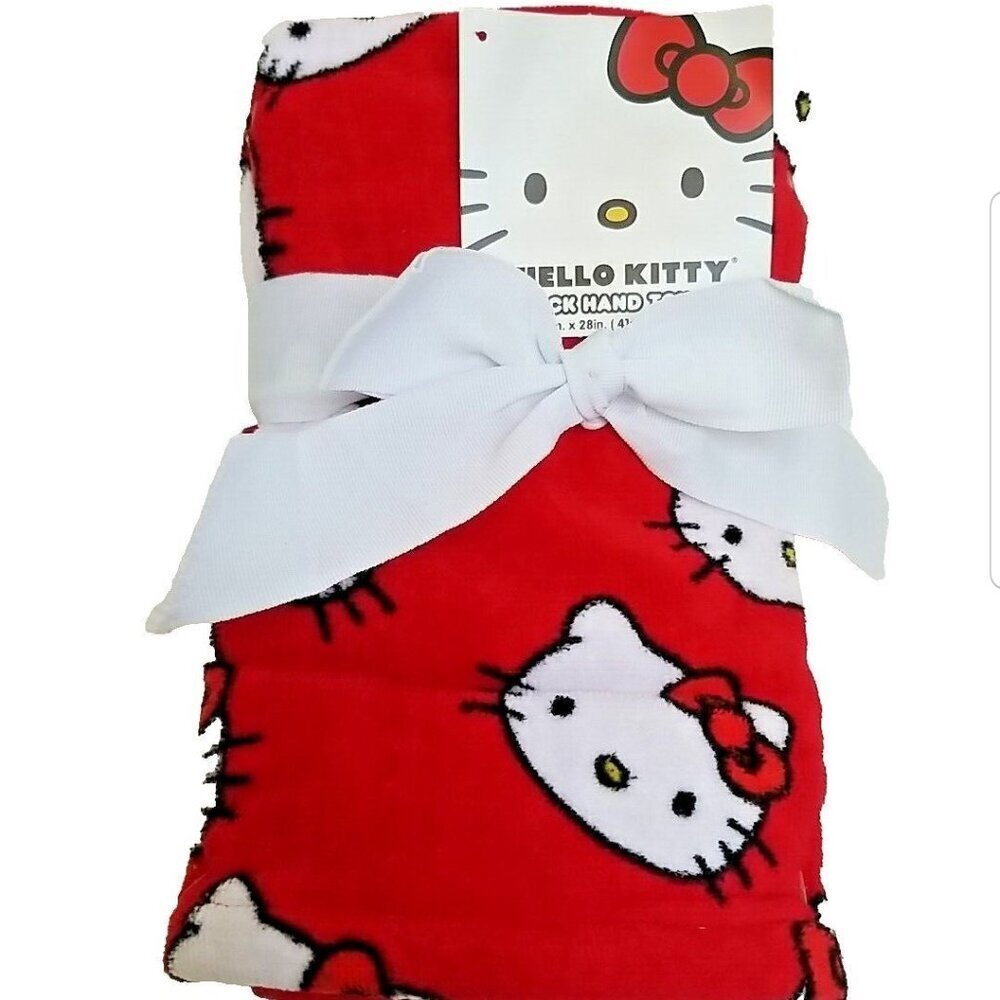 Sanrio Hello Kitty Hand Towels Red Set Of 2 with Hello Kitty Nwt